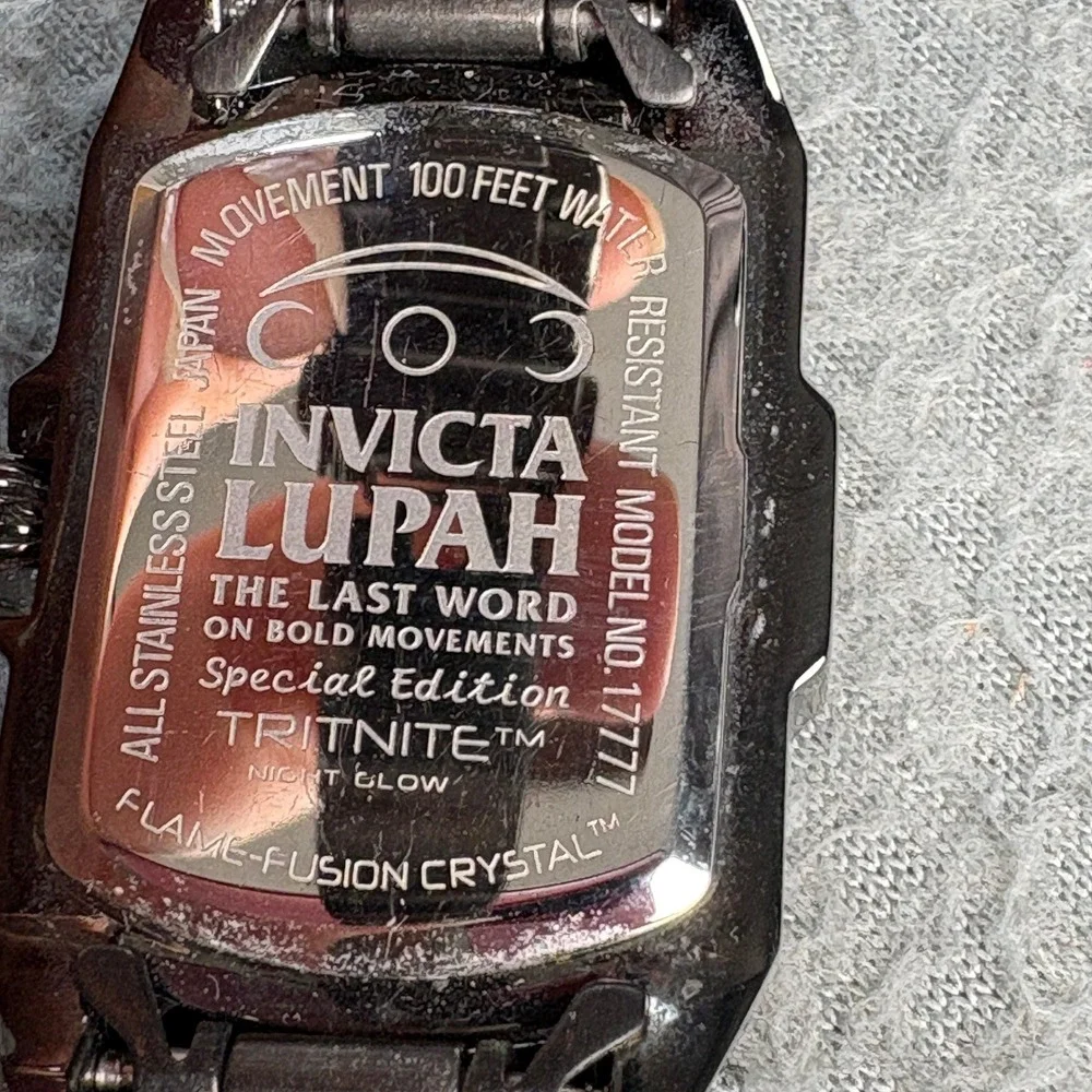 Invicta Lupah Special Edition Womens Watch 17777 Gunmetal Gold Dial Japan Mvmt